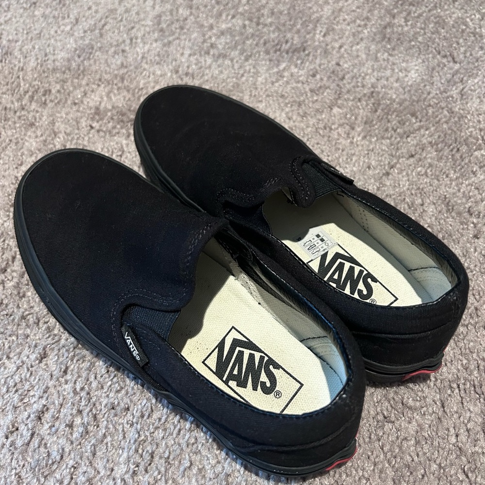Vans All Black Slip On Shoes size 5.5